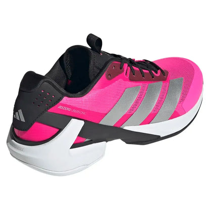Men's adizero Ubersonic 5 Tennis Shoes Lucid Pink and Silver Metallic