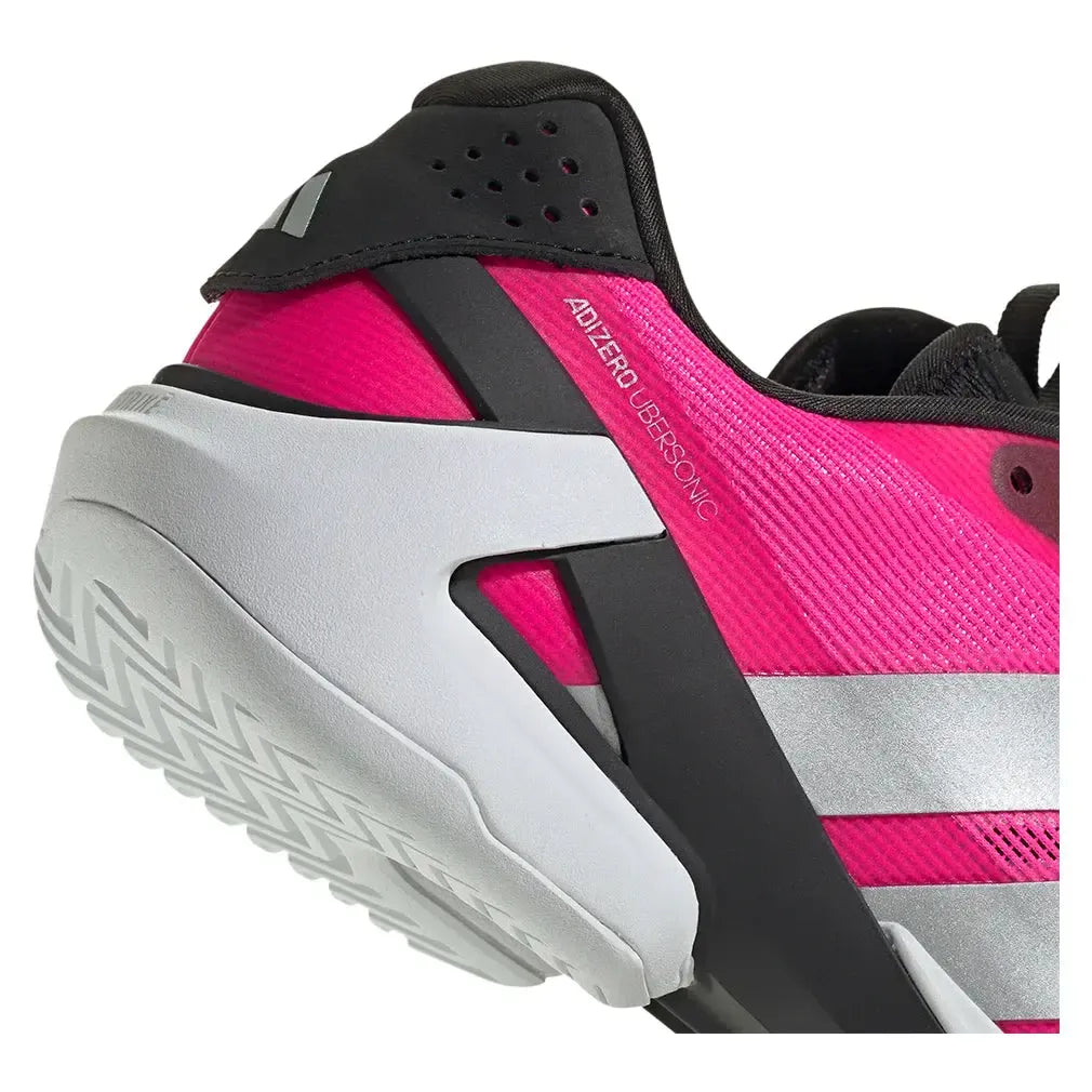 Men's adizero Ubersonic 5 Tennis Shoes Lucid Pink and Silver Metallic