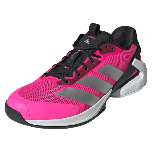 Men's adizero Ubersonic 5 Tennis Shoes Lucid Pink and Silver Metallic-Footwear-Adidas-JQ2901-H25-x-Tennis Express