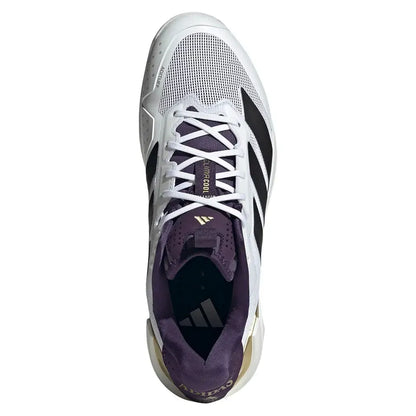 Men's adizero Ubersonic 5 Tennis Shoes Footwear White and Aurora Plum
