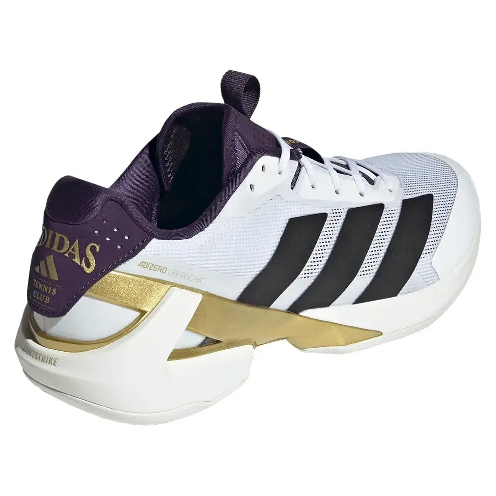 Men's adizero Ubersonic 5 Tennis Shoes Footwear White and Aurora Plum