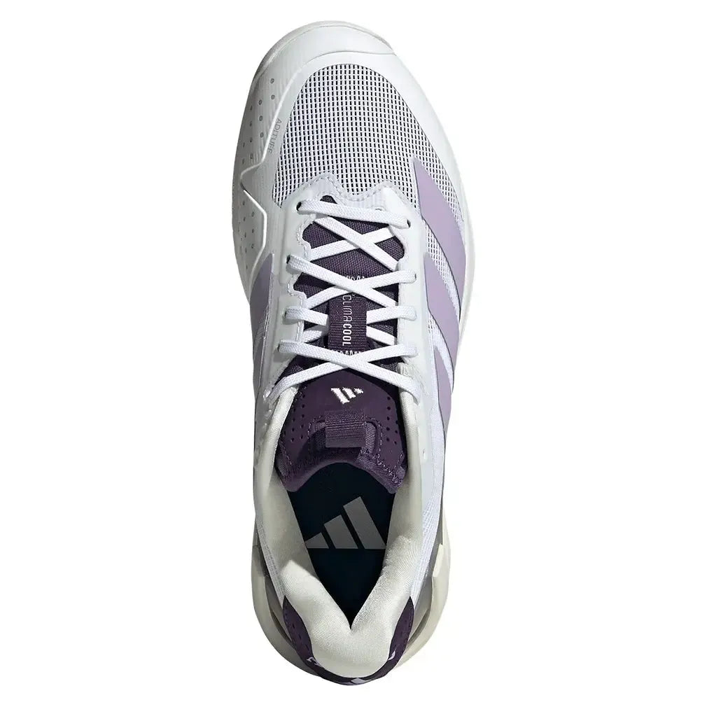 Women's adizero Ubersonic 5 Tennis Shoes Footwear White and Powder Plum