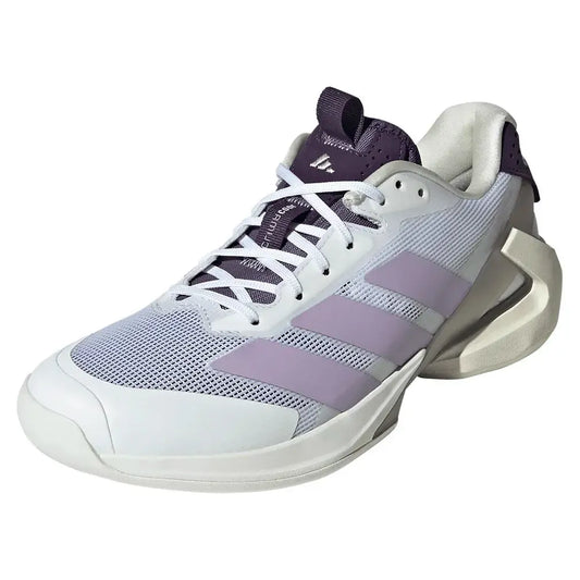 Women's adizero Ubersonic 5 Tennis Shoes Footwear White and Powder Plum-Footwear-Adidas-JQ6351-F25-y-Tennis Express