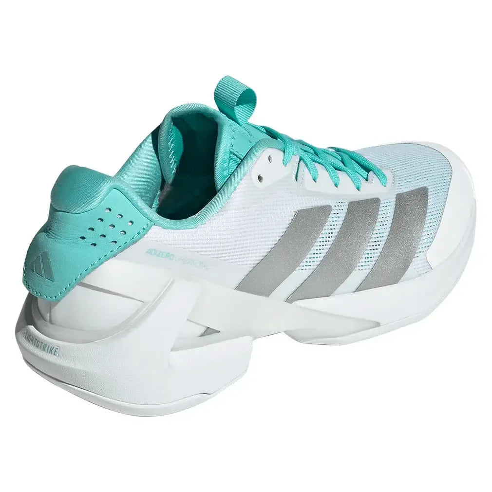 Women's adizero Ubersonic 5 Tennis Shoes Footwear White and Silver Metallic