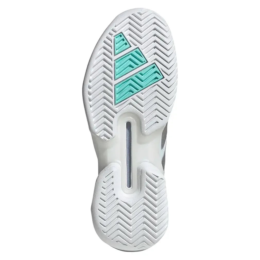 Women's adizero Ubersonic 5 Tennis Shoes Footwear White and Silver Metallic