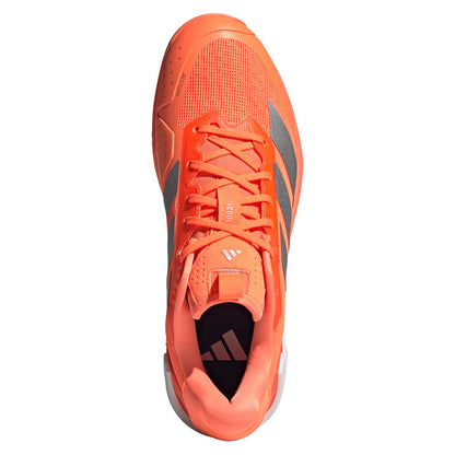 Men's Adizero Ubersonic 5 Tennis Shoes Lucid Orange and Silver Metallic