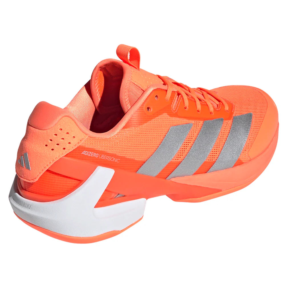 Men's Adizero Ubersonic 5 Tennis Shoes Lucid Orange and Silver Metallic