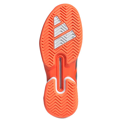 Men's Adizero Ubersonic 5 Tennis Shoes Lucid Orange and Silver Metallic