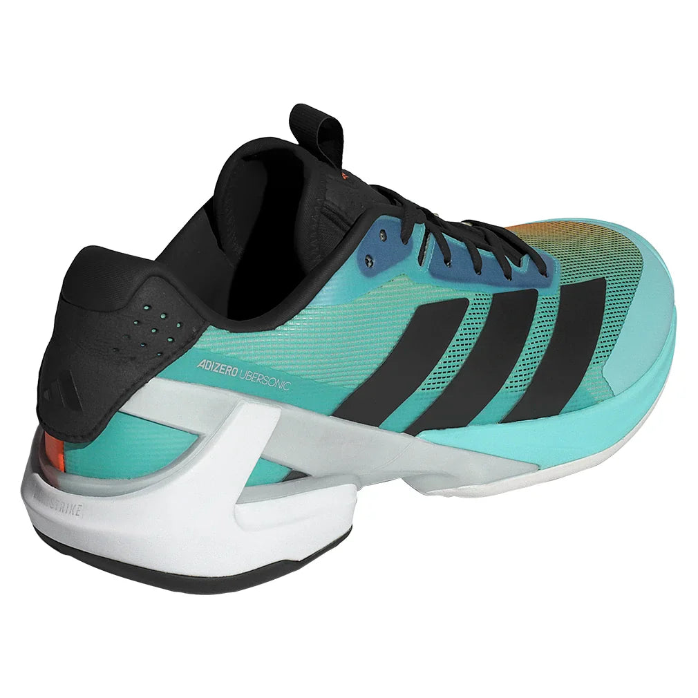 Men's Adizero Ubersonic 5 Tennis Shoes Flash Aqua and Core Black