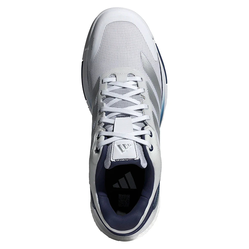 Men's Crazyquick Boost Padel Shoes Core White and Dark Blue