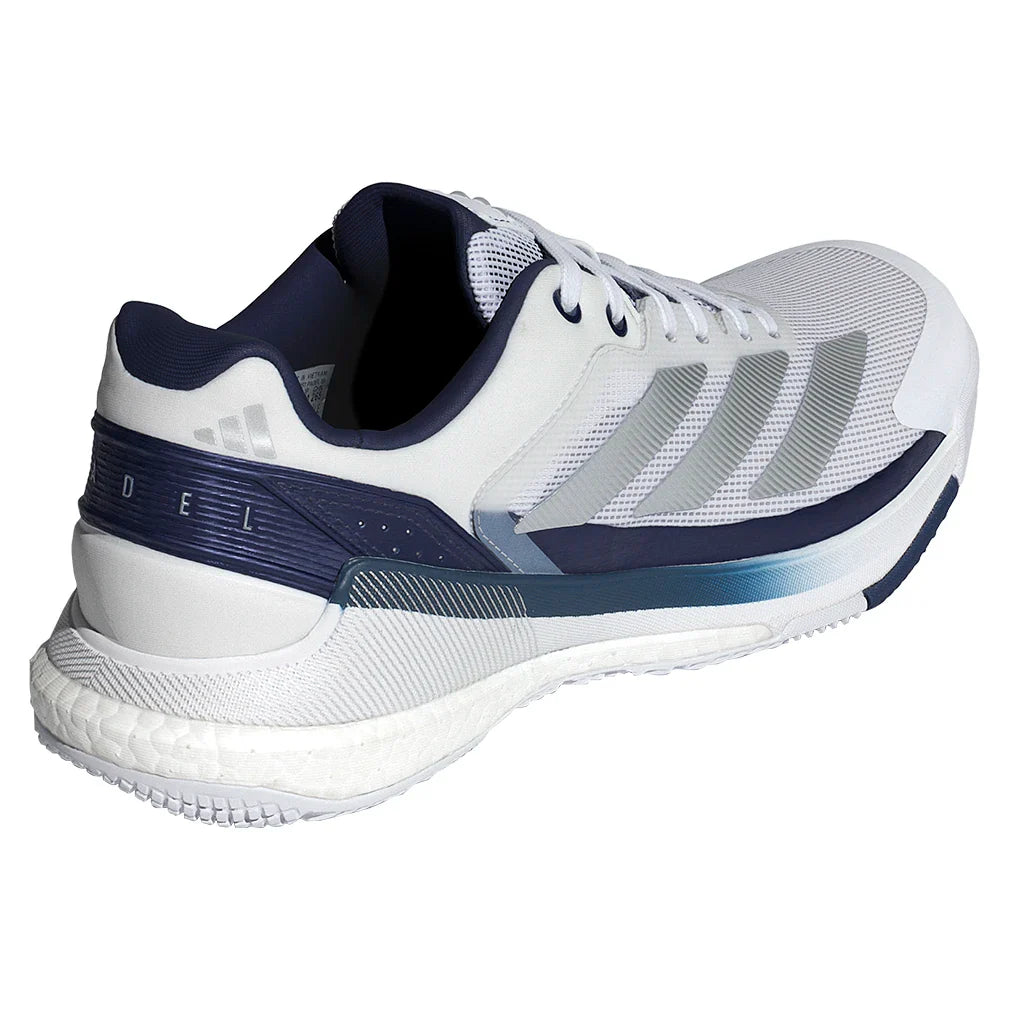 Men's Crazyquick Boost Padel Shoes Core White and Dark Blue