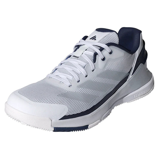 Men's Crazyquick LS Padel Shoes Core White and Dark Blue-Footwear-Adidas-JR2127-S26-y-Tennis Express