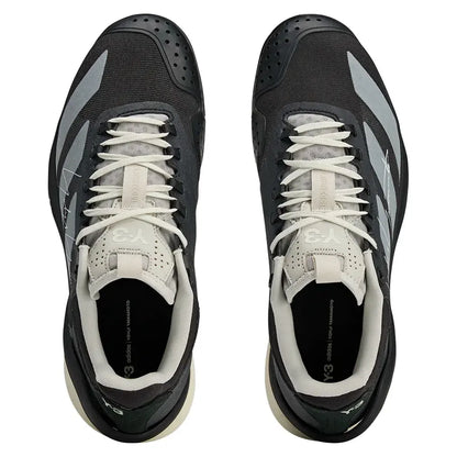 Men's Y-3 adizero Cybersonic Tennis Shoes Black and Orbit Grey