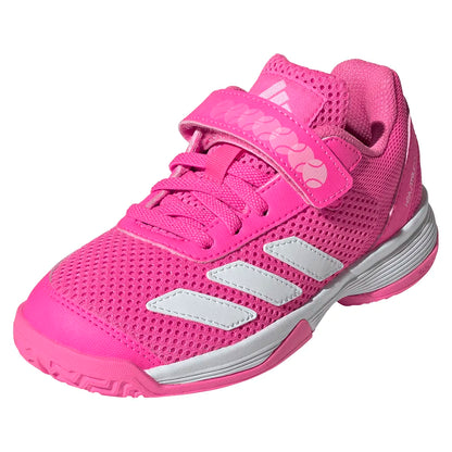 Juniors' Courtflash Tennis Shoes Lucid PInk and Core White-Footwear-Adidas-JR4428-S26-y-Tennis Express