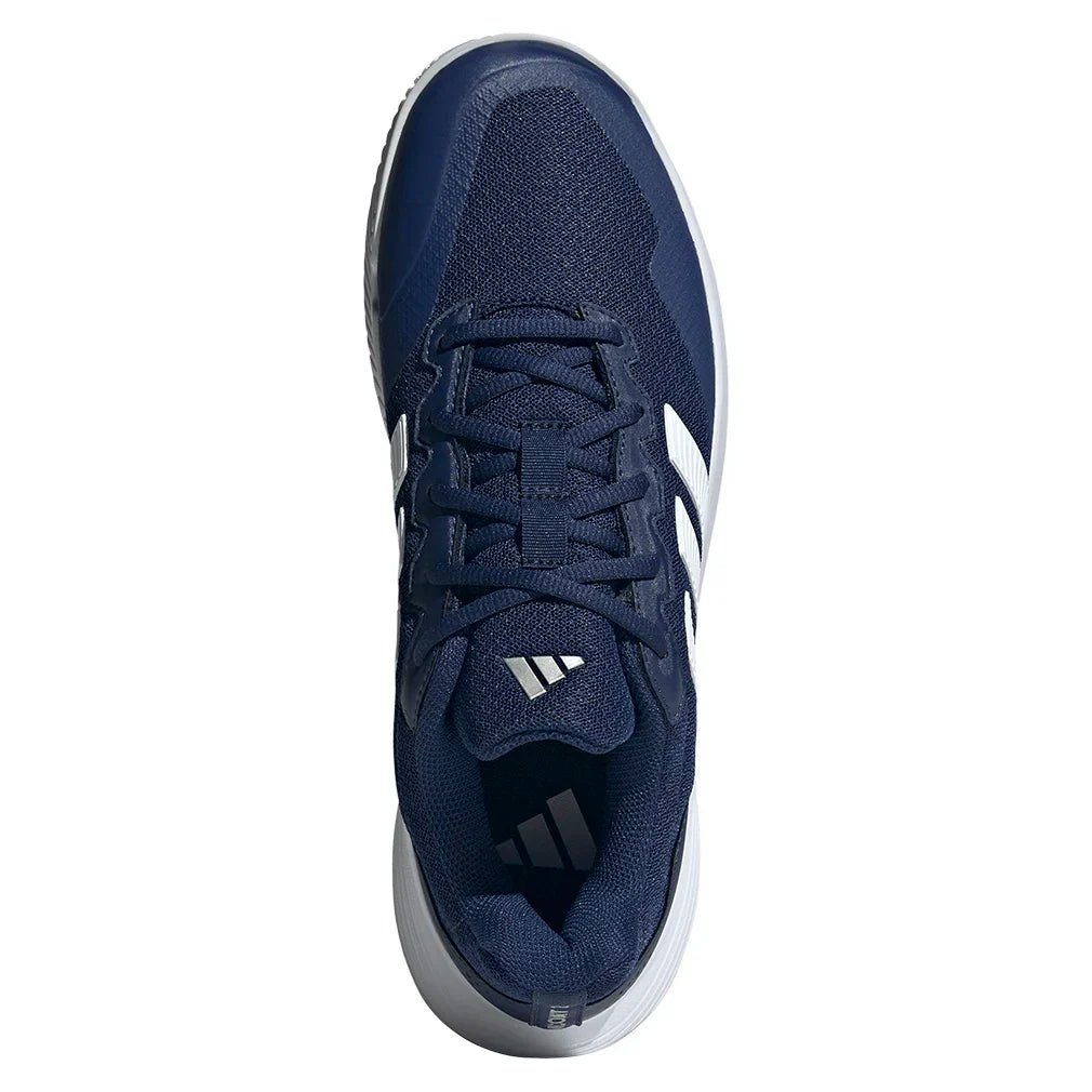 Juniors' GameCourt 2 Tennis Shoes Dark Blue and Core White