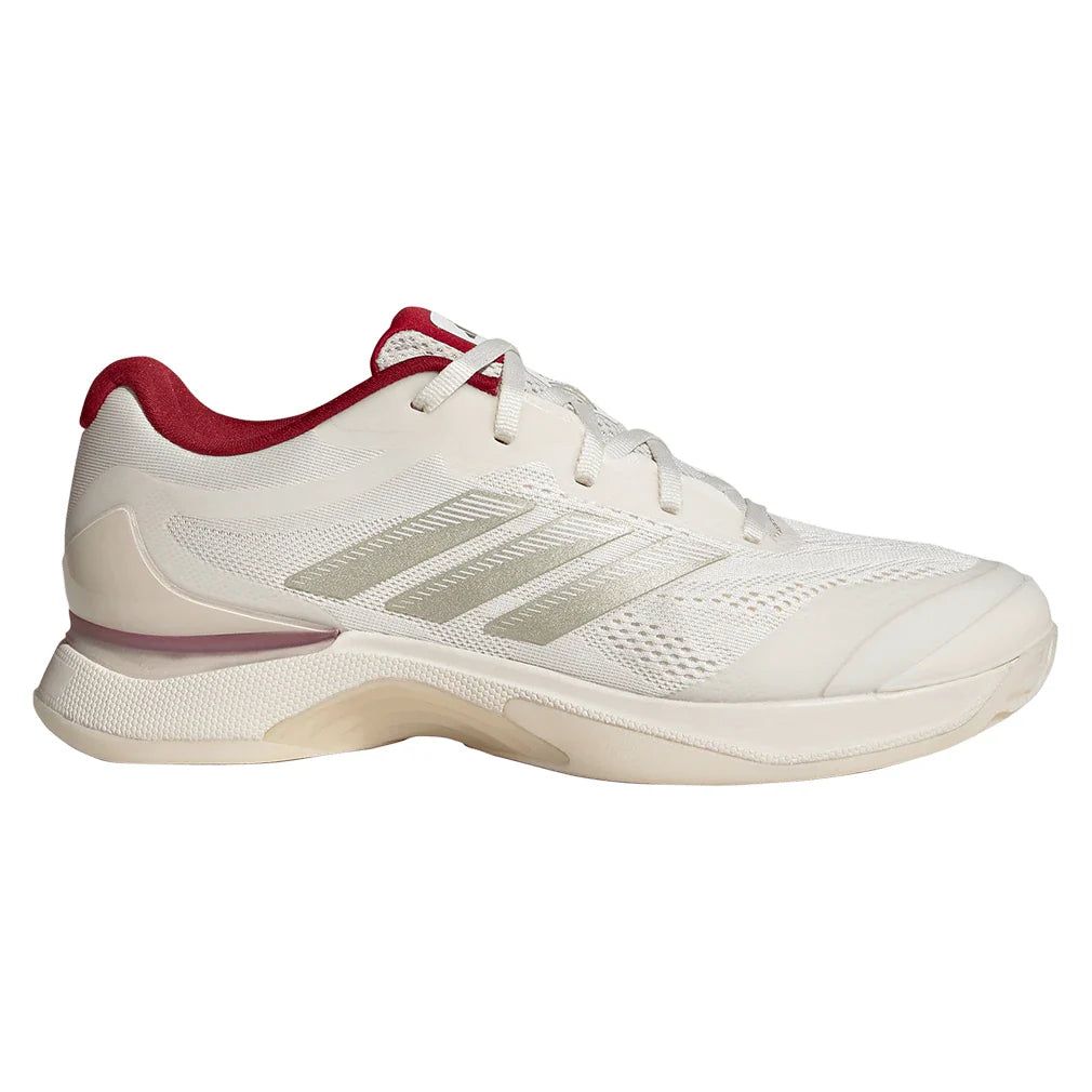 Women's Avacourt 3 Tennis Shoes Chalk White and Ice Gold Metallic