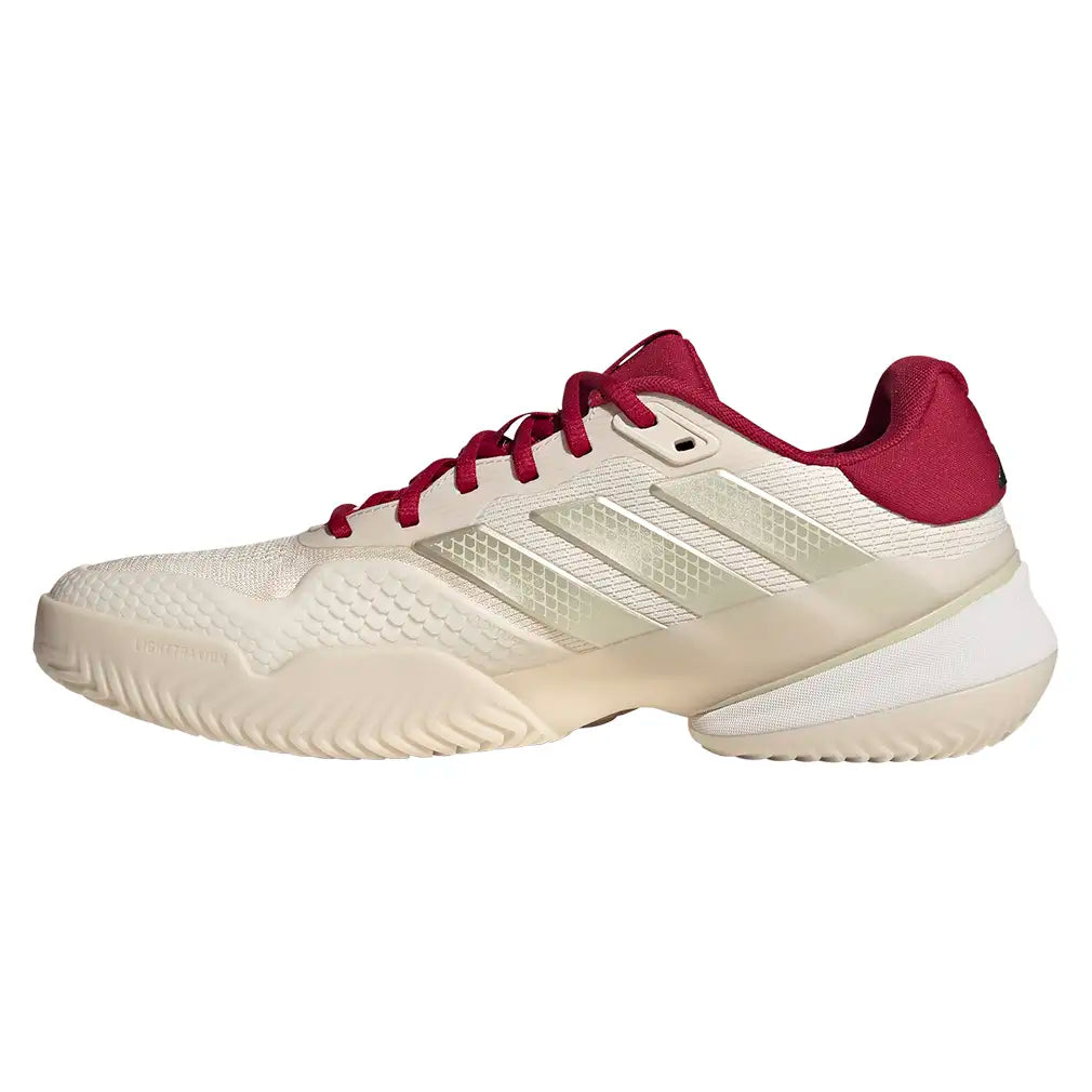 Men's Barricade 14 Tennis Shoes Chalk White and Ice Gold Metallic