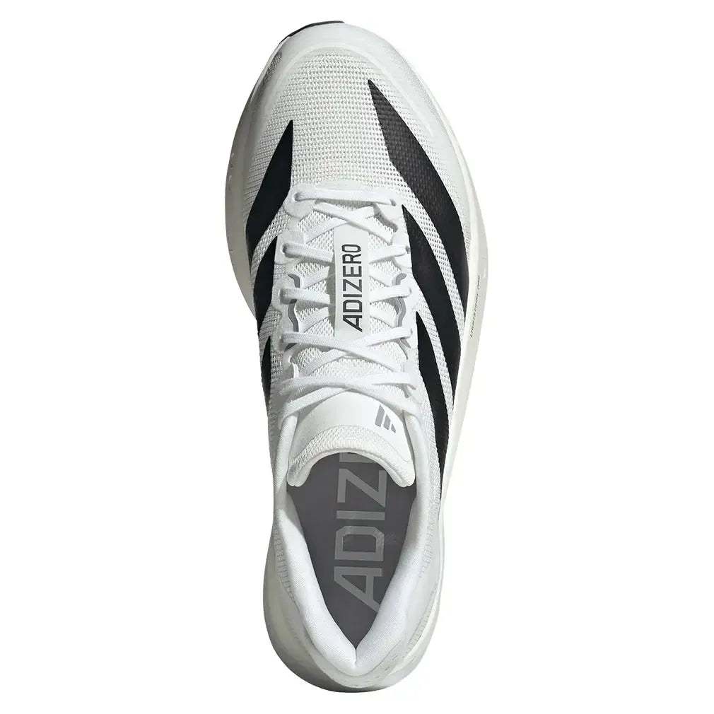 Men's Adizero Boston 13 Running Shoes Footwear White and Core Black