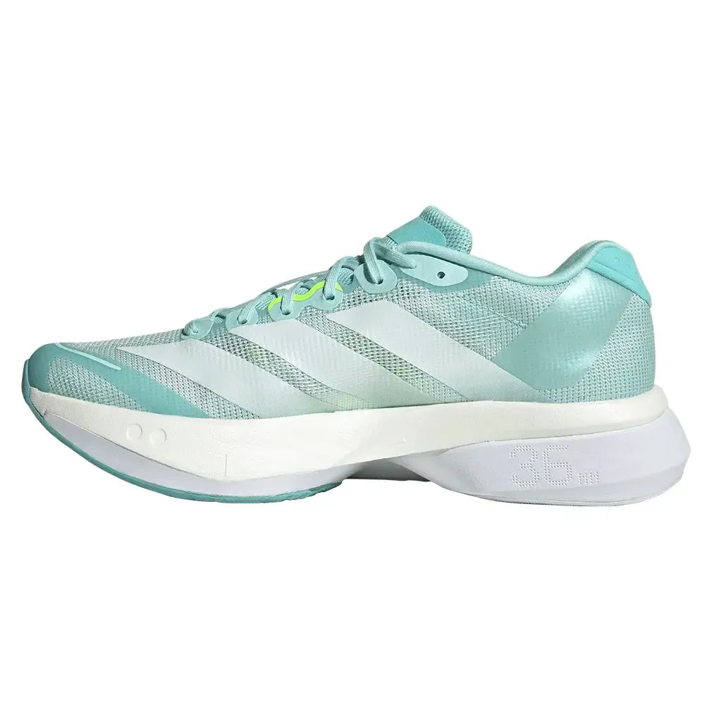 Women's Adizero Boston 13 Running Shoes Semi Flash Aqua and Zero Metallic