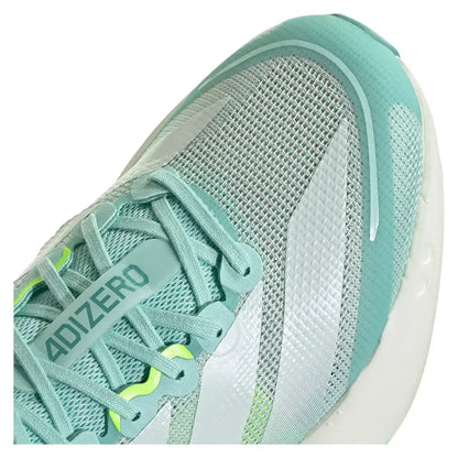 Women's Adizero Boston 13 Running Shoes Semi Flash Aqua and Zero Metallic