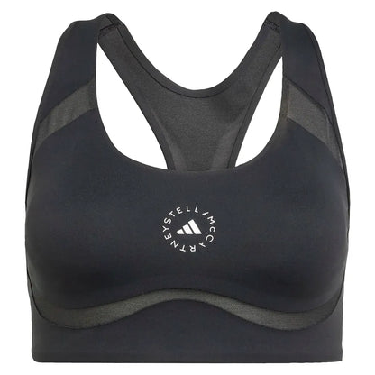 Women's Stella McCartney Power Impact Medium Support Training Bra Black-Apparel-Adidas-JW4539-F25-1-Tennis Express