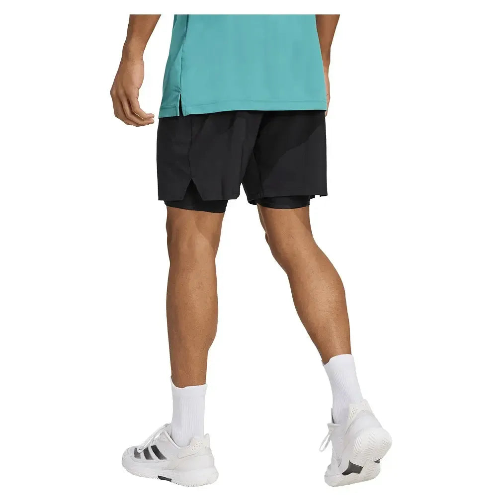 Men's Club 2in1 7 Inch Tennis Short Black