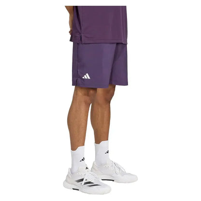Men's Club 3 Stripes 9 Inch Tennis Short Aurora Plum