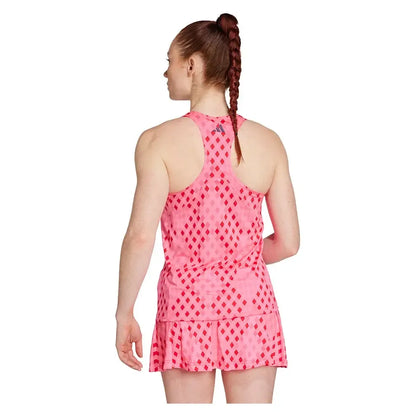 Women's Club Graphic Tennis Tank Lucid Pink and Better Scarlet
