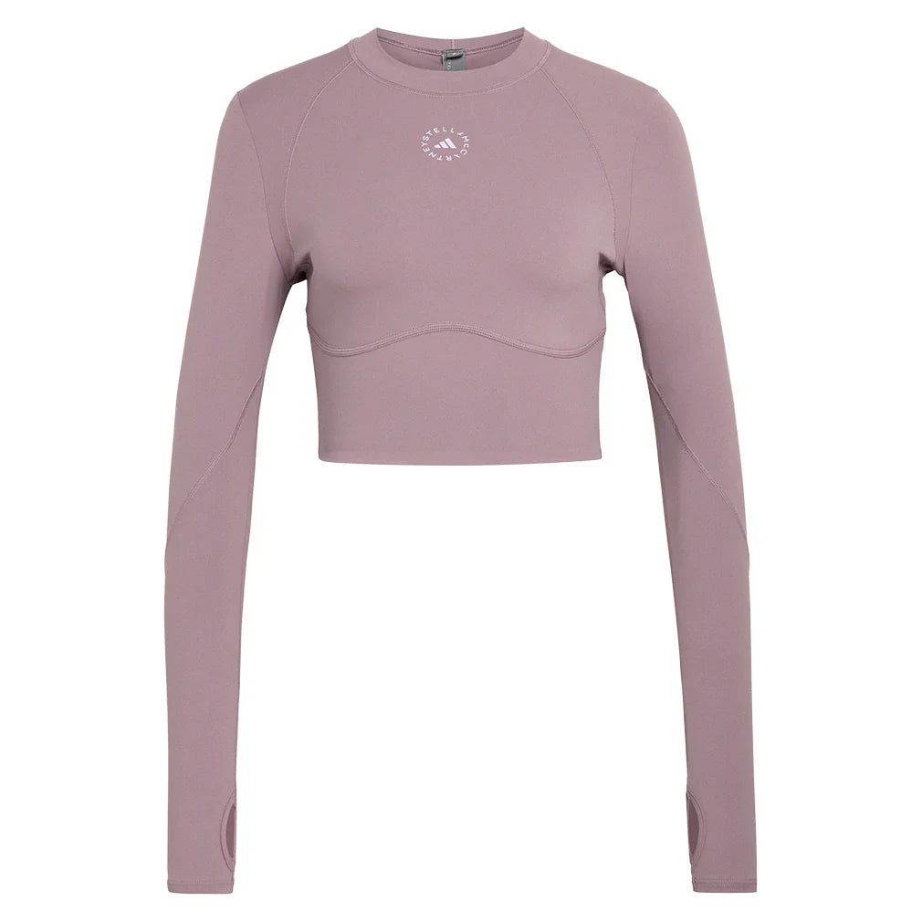Women's Stella McCartney True Purpose Long Sleeve Training Top Legacy Purple-Apparel-Adidas-JY8142_1-Tennis Express