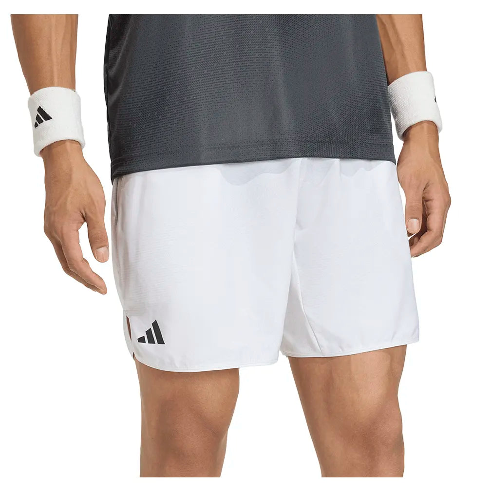 Men's Club Graphic 7 Inch Tennis Shorts White