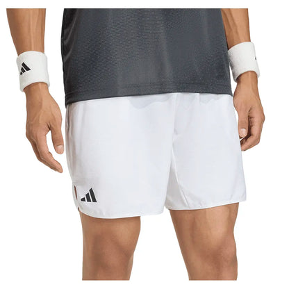 Men's Club Graphic 7 Inch Tennis Shorts White