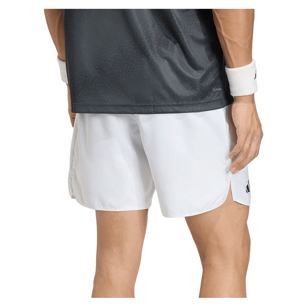 Men's Club Graphic 9 Inch Tennis Shorts White