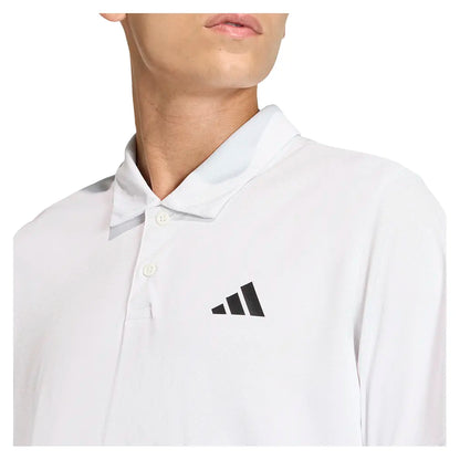 Men's Club Graphic Tennis Polo White