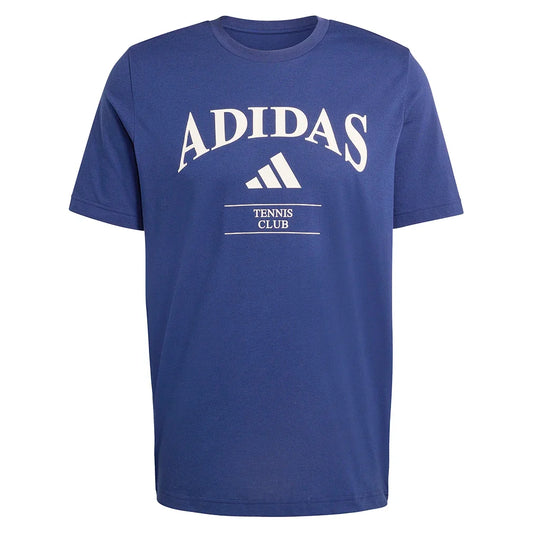 Men's Heritage Graphic Tennis Top Dark Blue-Apparel-Adidas-KB9443_1-Tennis Express