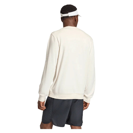 Men's Heritage Longsleeve Graphic Tennis Top Core White and Dark Blue