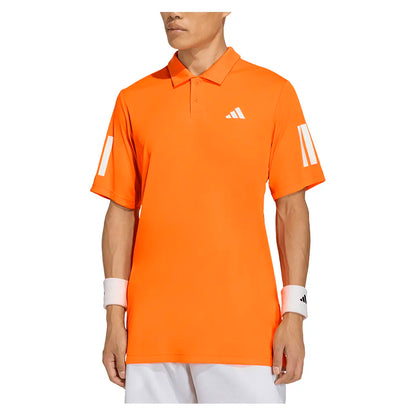 Men's Club 3 Stripe Tennis Polo Pure Orange