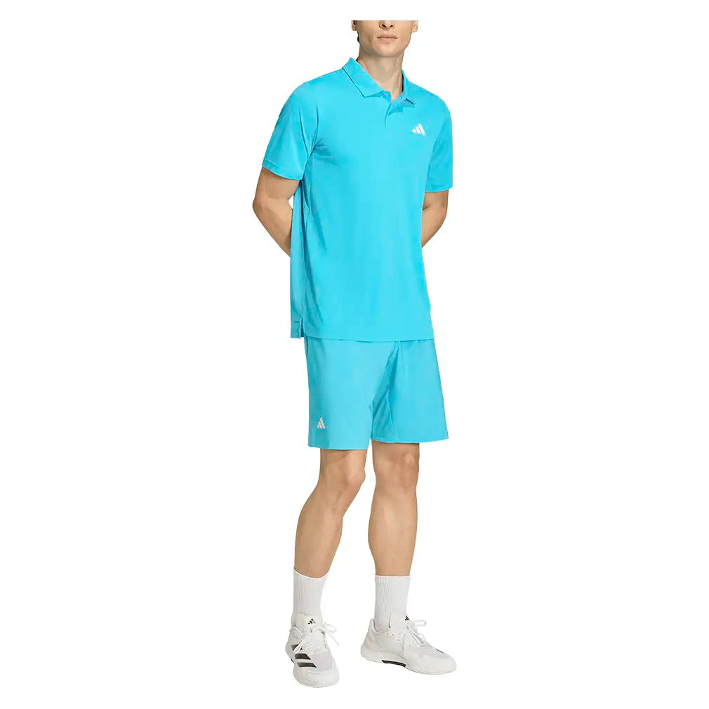 Men's Club Tennis Polo Signal Cyan