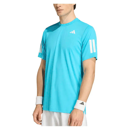 Men's Club 3 Stripe Tennis Tee Signal Cyan