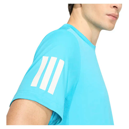 Men's Club 3 Stripe Tennis Tee Signal Cyan