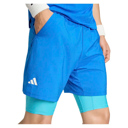 Men's Club 2IN1 7 Inch Tennis Short Glory Blue
