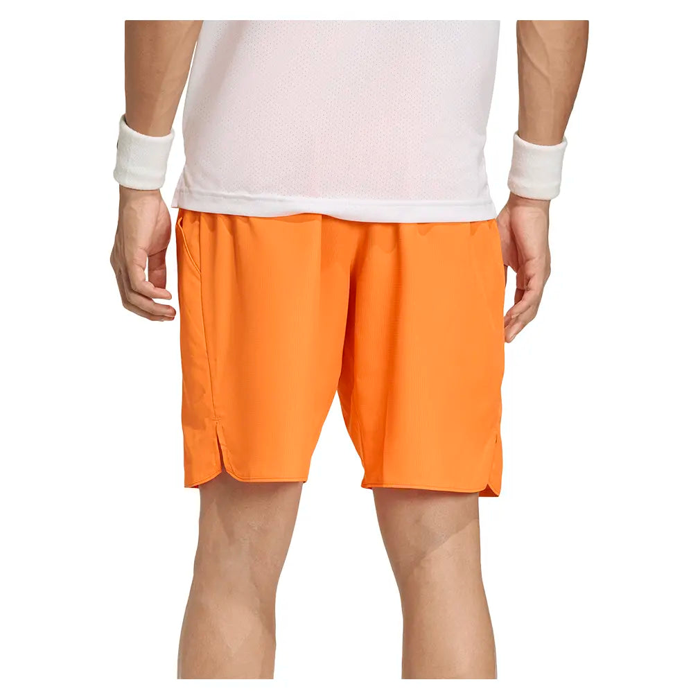 Men's Club 9 Inch Tennis Short Pure Orange