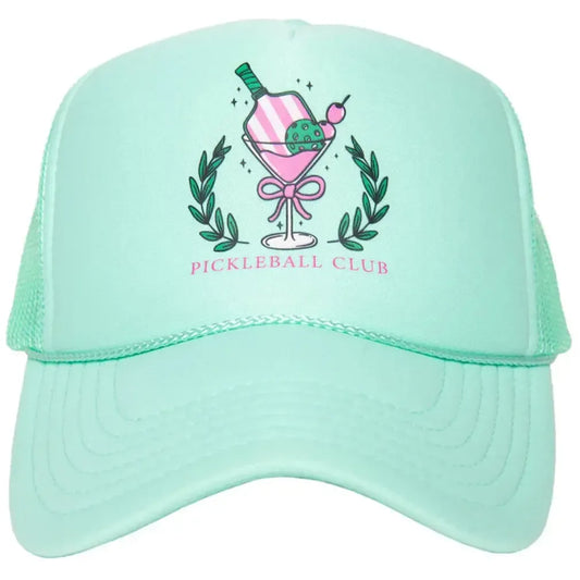 Pickleball Club Martini Foam Trucker Hat Seafoam-Apparel-Katydid-KDC-TCFM-1131-SFM-Tennis Express