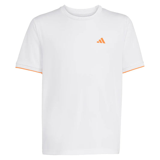 Boys' Pro Tennis Tee White-Apparel-Adidas-KE6106-S26-Tennis Express