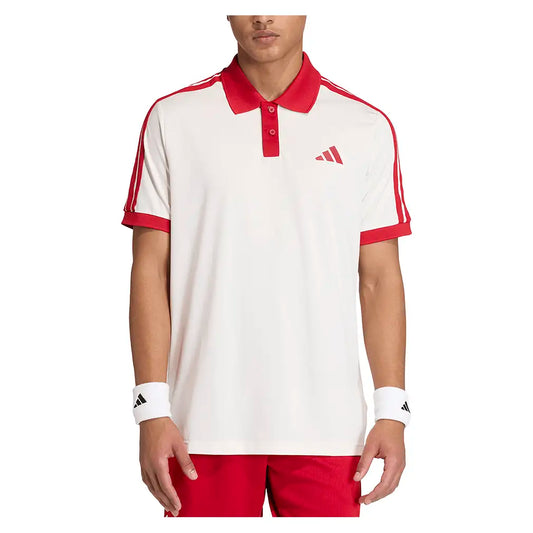 Men's Heritage Tennis Polo Core White-Apparel-Adidas-KE6718-U26-3-Tennis Express