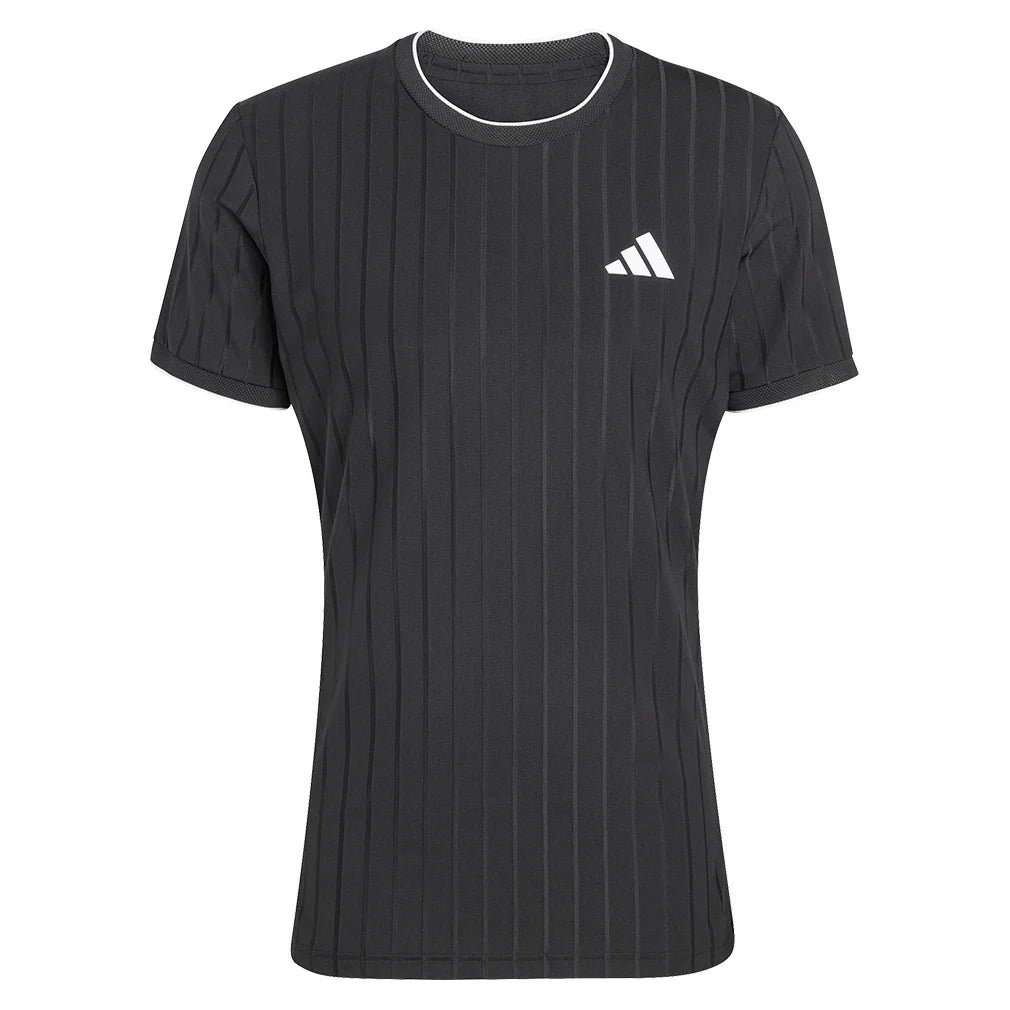 Men's Melbourne Freelift Pro Tennis Tee Black-Apparel-Adidas-KG6053-S26-1-676249Tennis Express