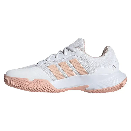 Women's GameCourt 2 Tennis Shoes Core White and Pink