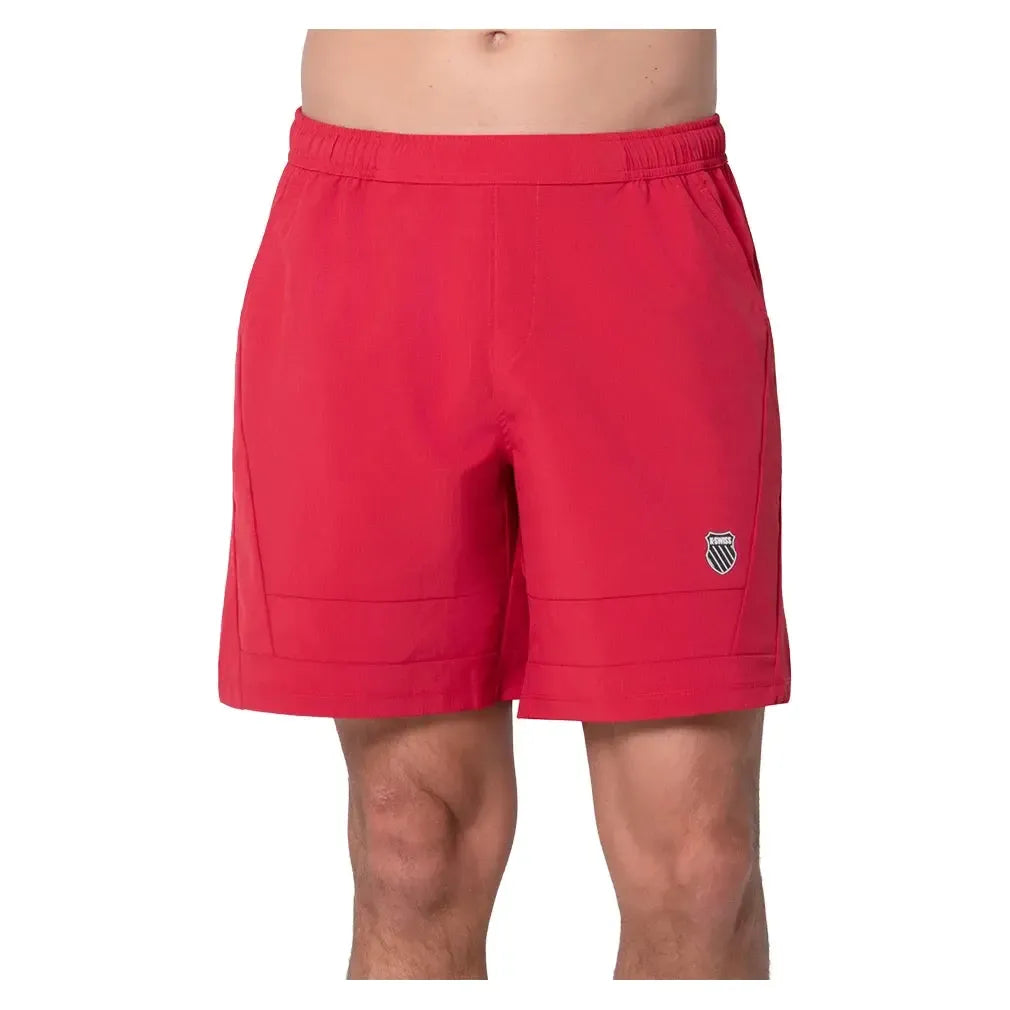 Men's Ripstop 7 Inch Tennis Shorts Chili-Apparel-K-Swiss-KMS09-623F25-Tennis Express