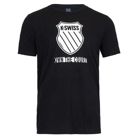Men's Own The Court Tennis Tee-Apparel-K-Swiss-KMT42-S25-BLACK-Tennis Express