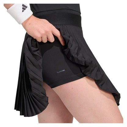 Women's Club Pleated Long Tennis Skirt Black