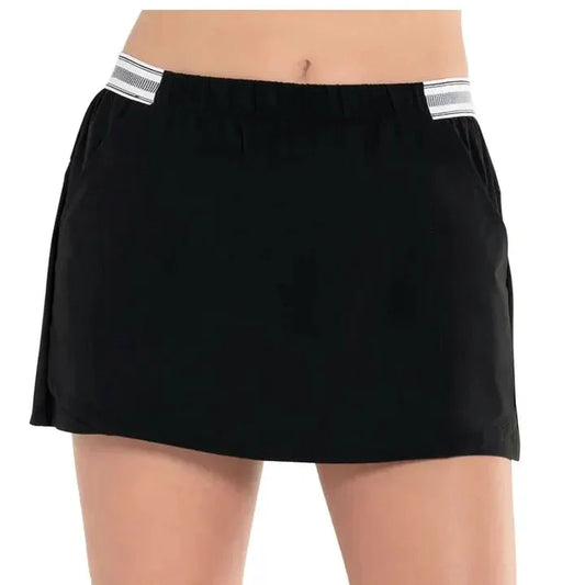 Women's 12.5 Inch Woven Tennis Skort-Apparel-K-Swiss-KWB15-B-Black-Tennis Express